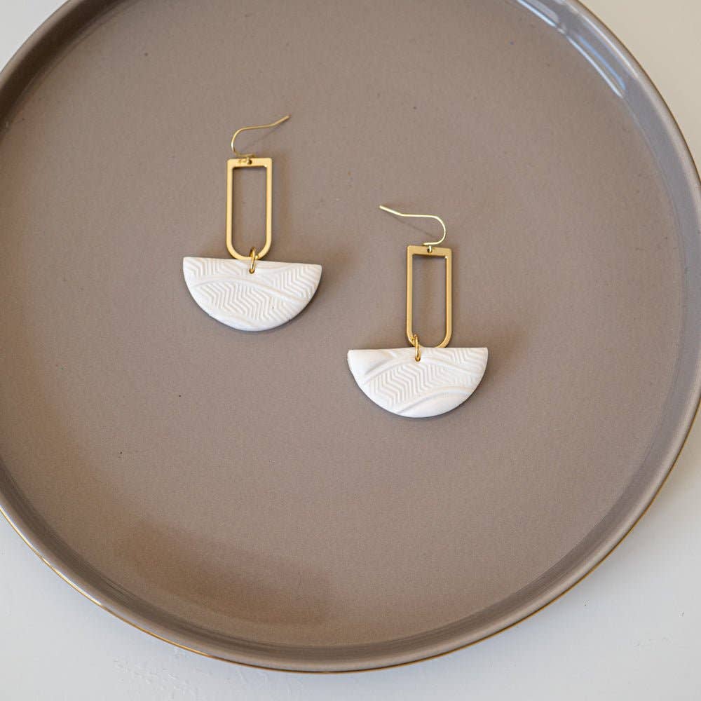 Rome - Ohrringe aus Polymer Clay mit 18k vergoldeten Edelstahlteilen