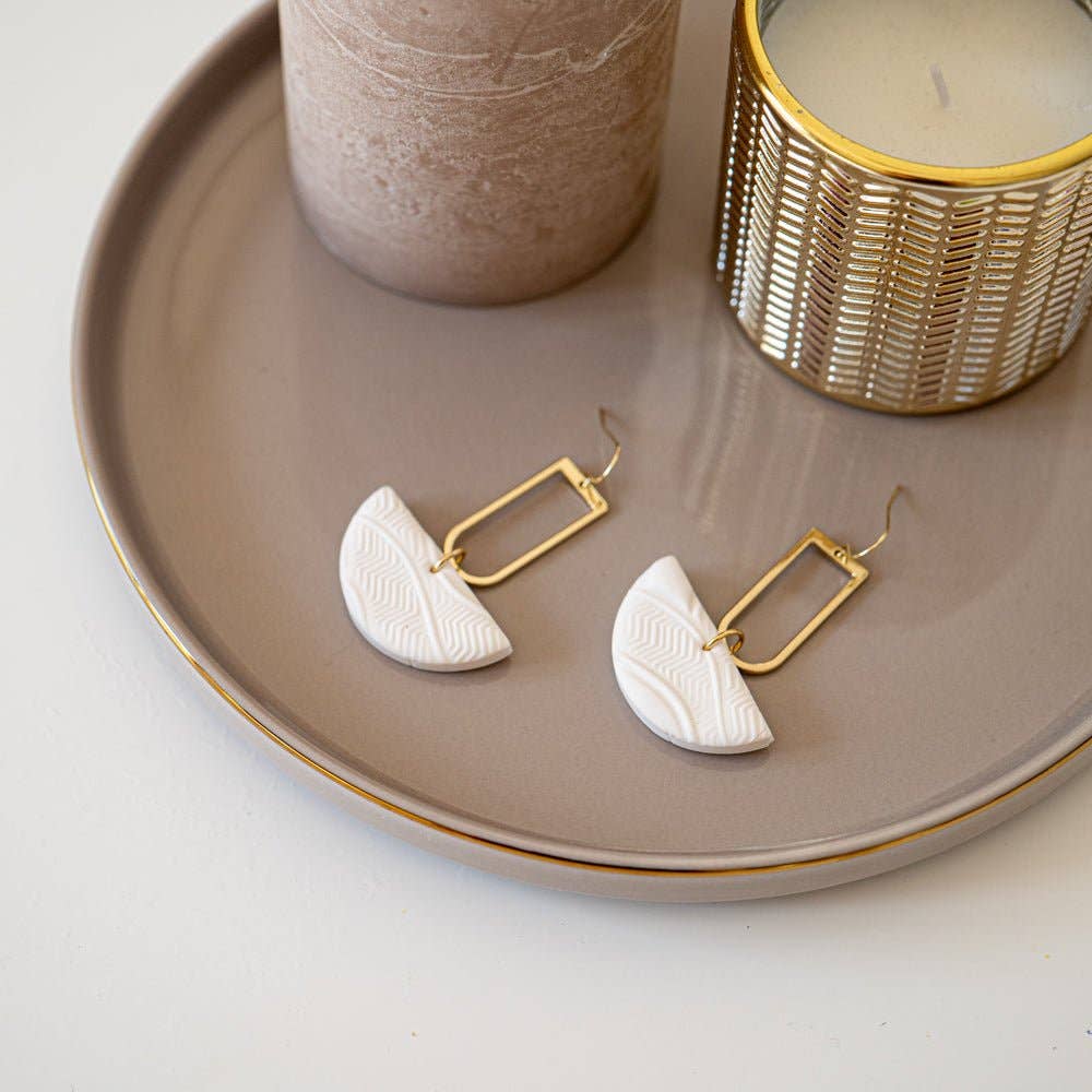 Rome - Ohrringe aus Polymer Clay mit 18k vergoldeten Edelstahlteilen