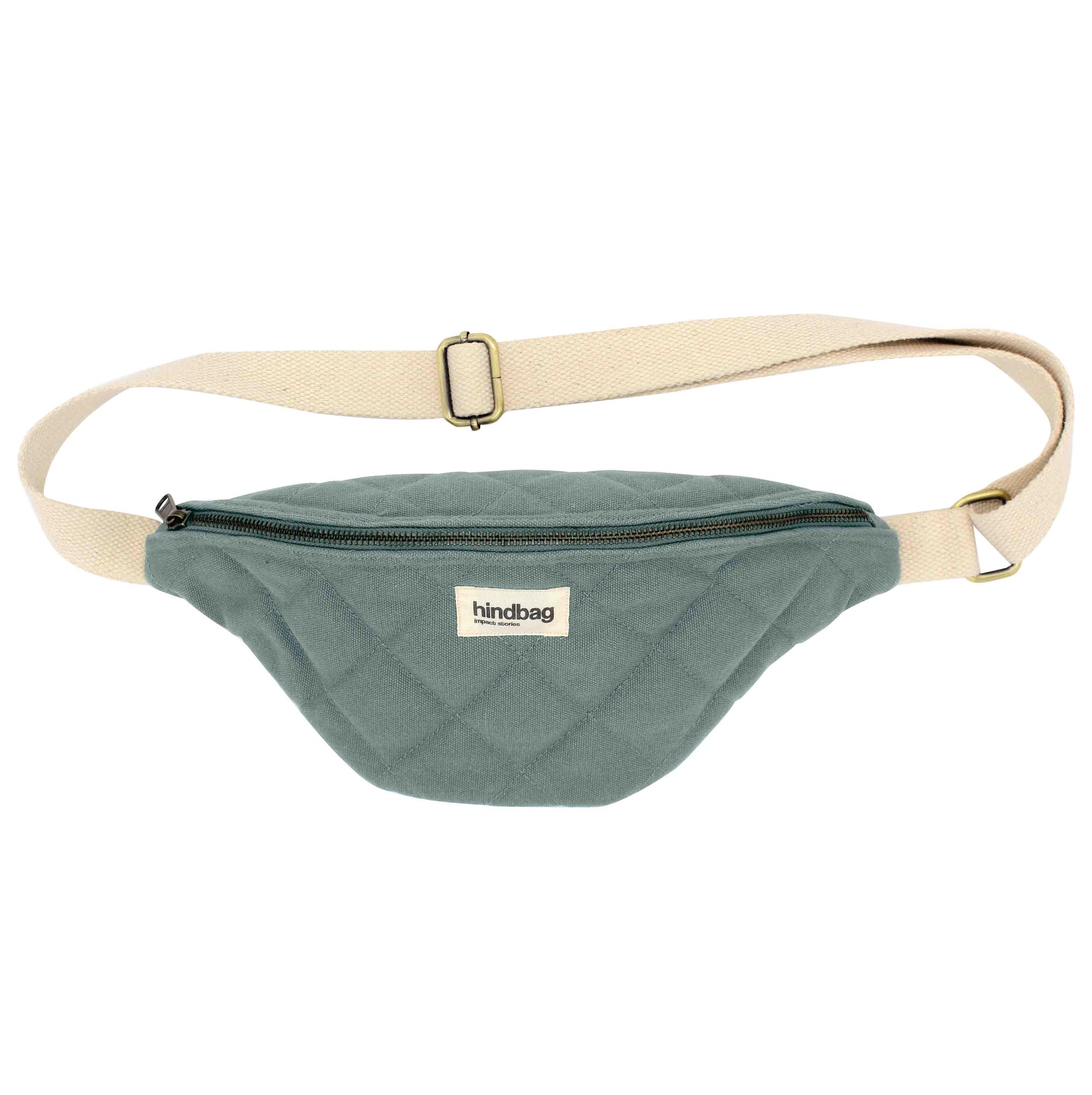 Olivia gesteppte Bauchtasche in Salbeigrün