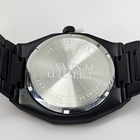 Schwarze Uhr aus Edelstahl mit 40-mm-Gehäuse