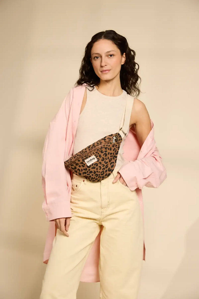 Olivia Gürteltasche Leopardenmuster Zimt