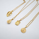 Necklace with "Devil's Eye" pendant made of 18-karat gold-plated stainless steel