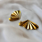 SOLEA - Große Blatt-Ohrringe Gold
