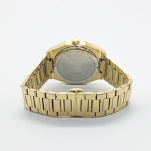 Gold- und Schwarzfarbene Edelstahl-Uhr 40mm