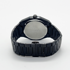 Schwarze Edelstahl Uhr 40 mm – Saphirglas