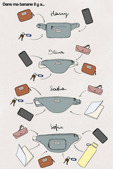 Olivia gesteppte Bauchtasche in Salbeigrün