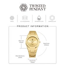 Goldene Edelstahl-Uhr · 40 mm