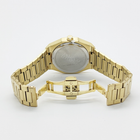 Gold- und Schwarzfarbene Edelstahl-Uhr 40mm
